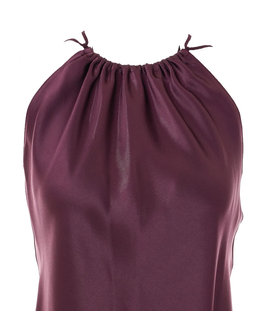 Pinko Gathered-Neckline Adjustable Strap Blouse