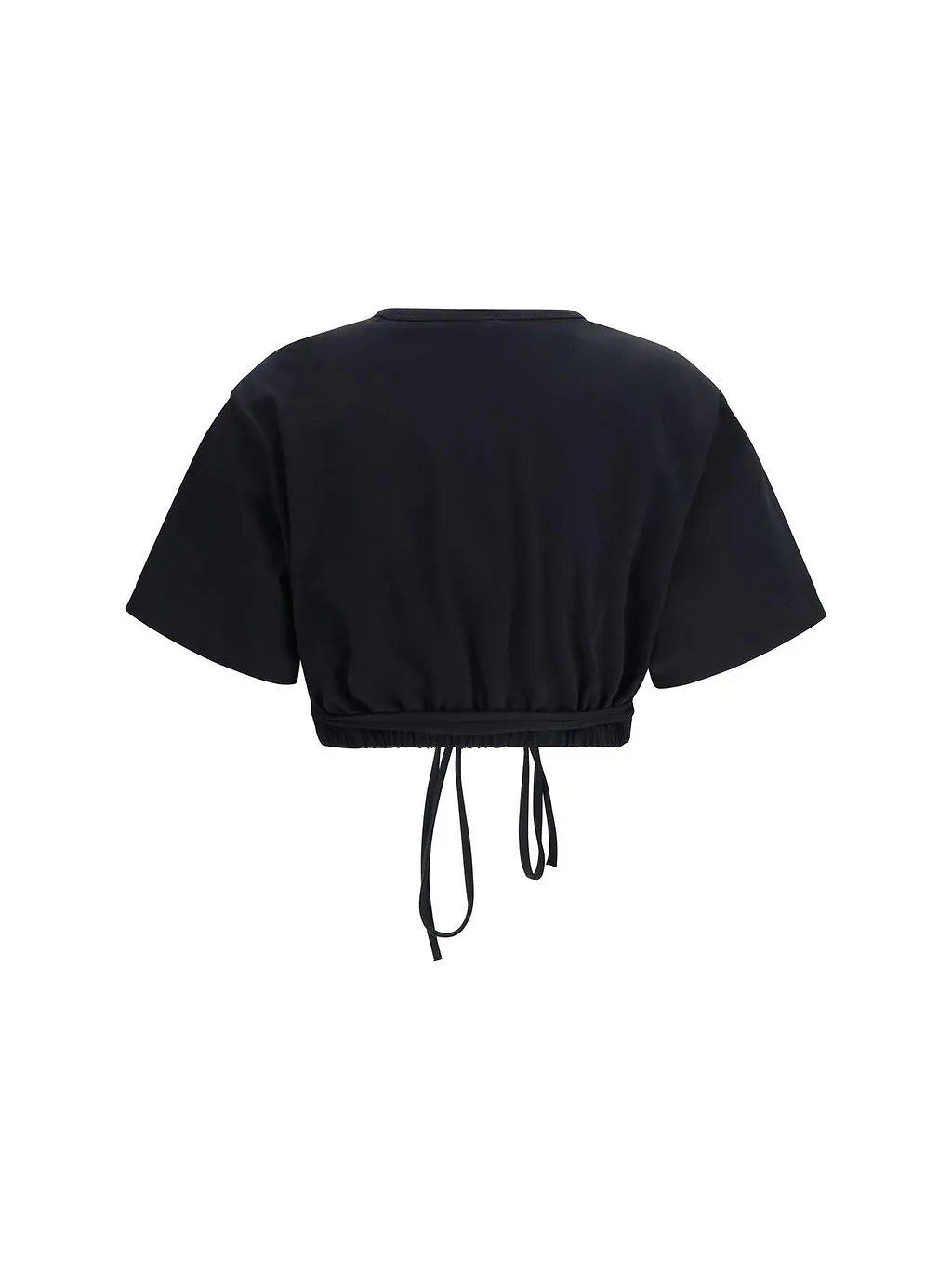 Pinko Lace-Up Cropped T-Shirt
