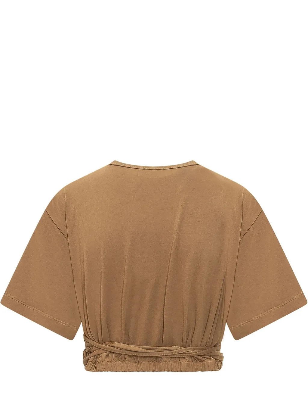 Pinko Lace-Up Cropped T-Shirt