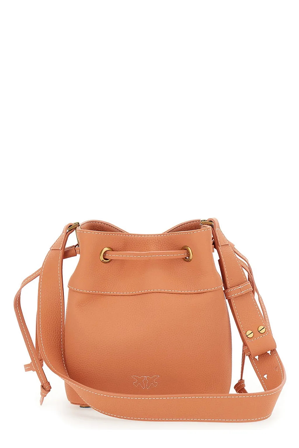 Pinko Logo Plaque Drawstring Fastened Bucket Bag