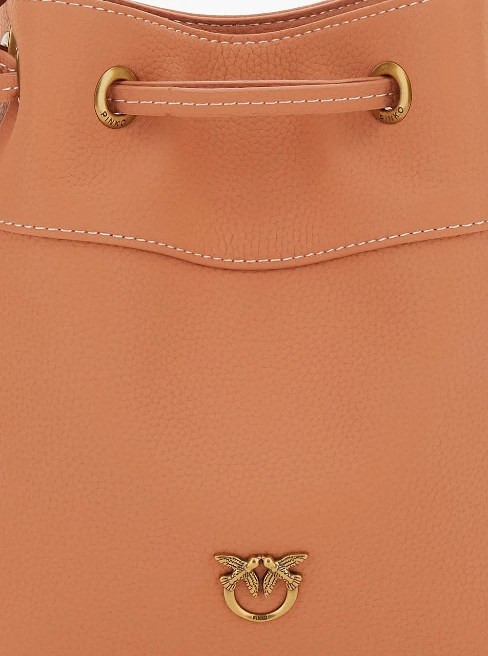 Pinko Logo Plaque Drawstring Fastened Bucket Bag