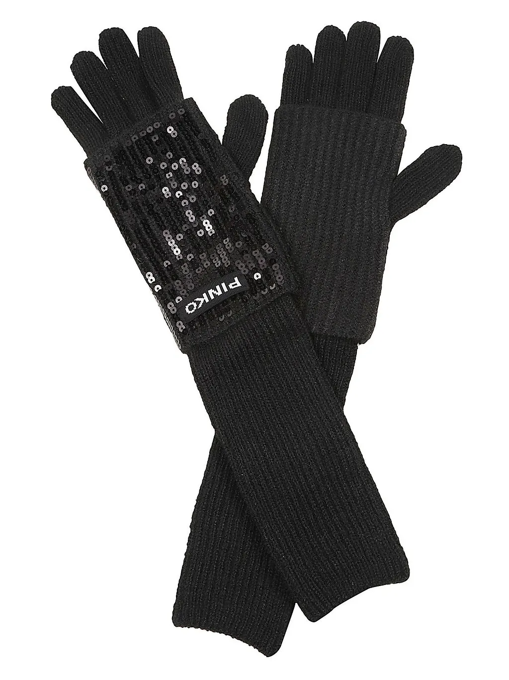 Pinko Logo Sequinned Gloves