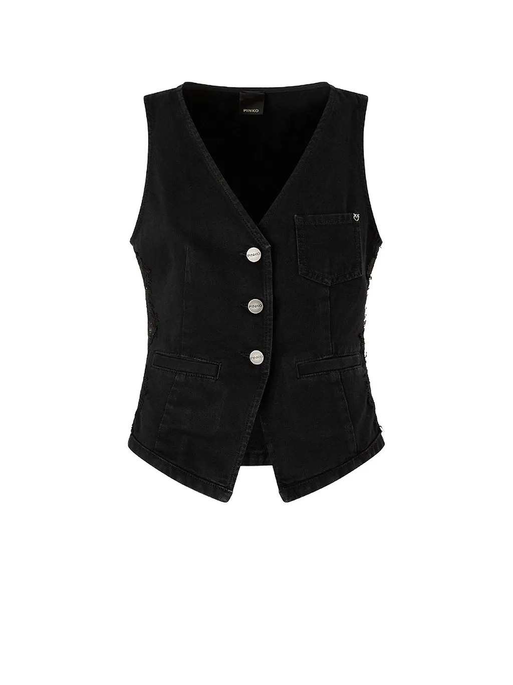 Pinko Love Birds Detailed V-Neck Waistcoat