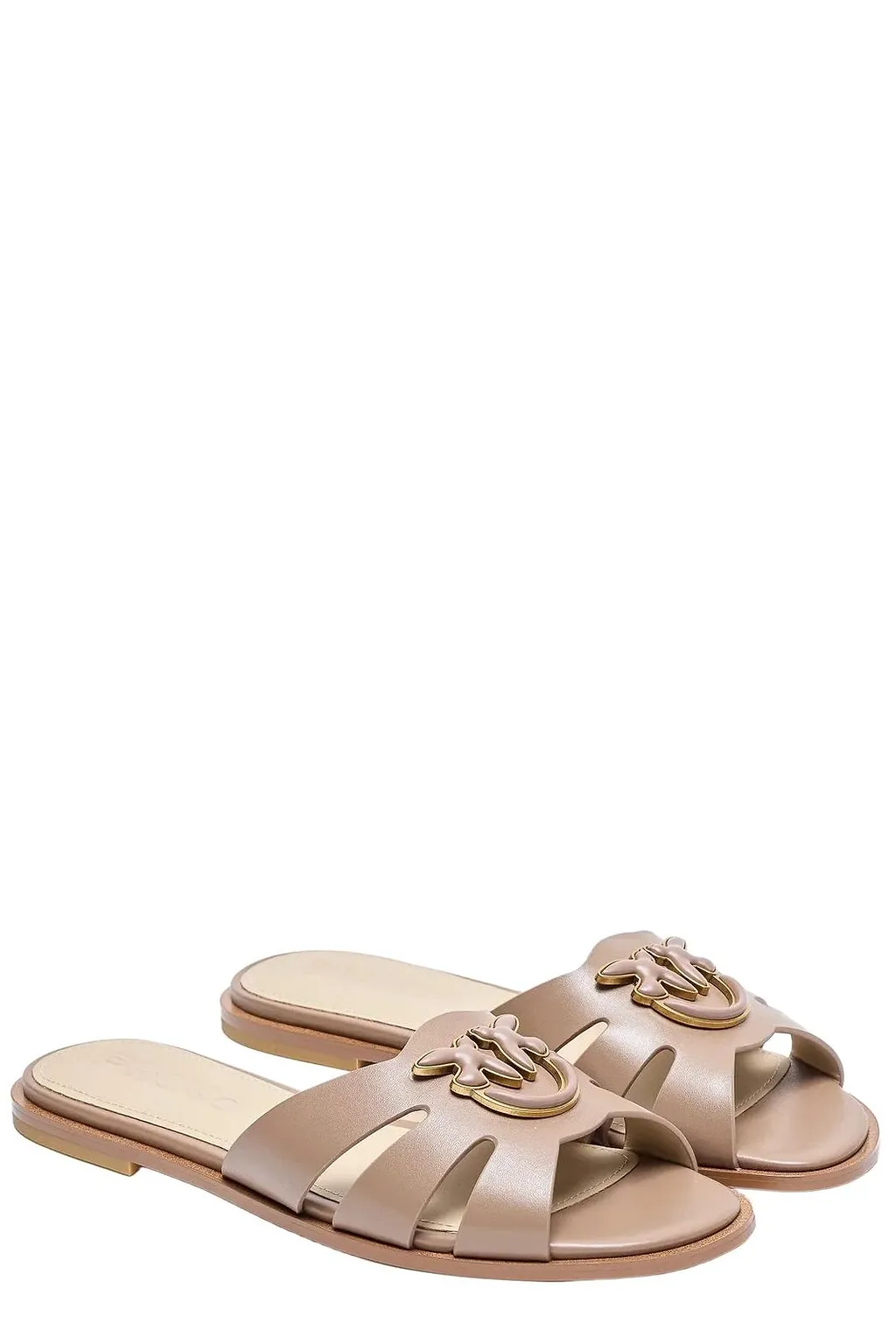 Pinko Love Birds Cut-Out Flat Sandals