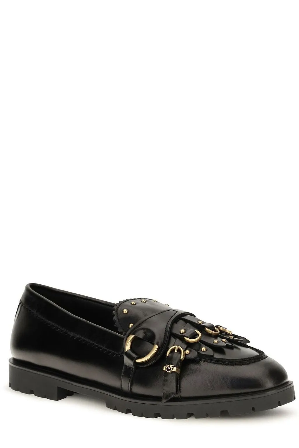 Pinko Nora 08 Studded Leather Loafers