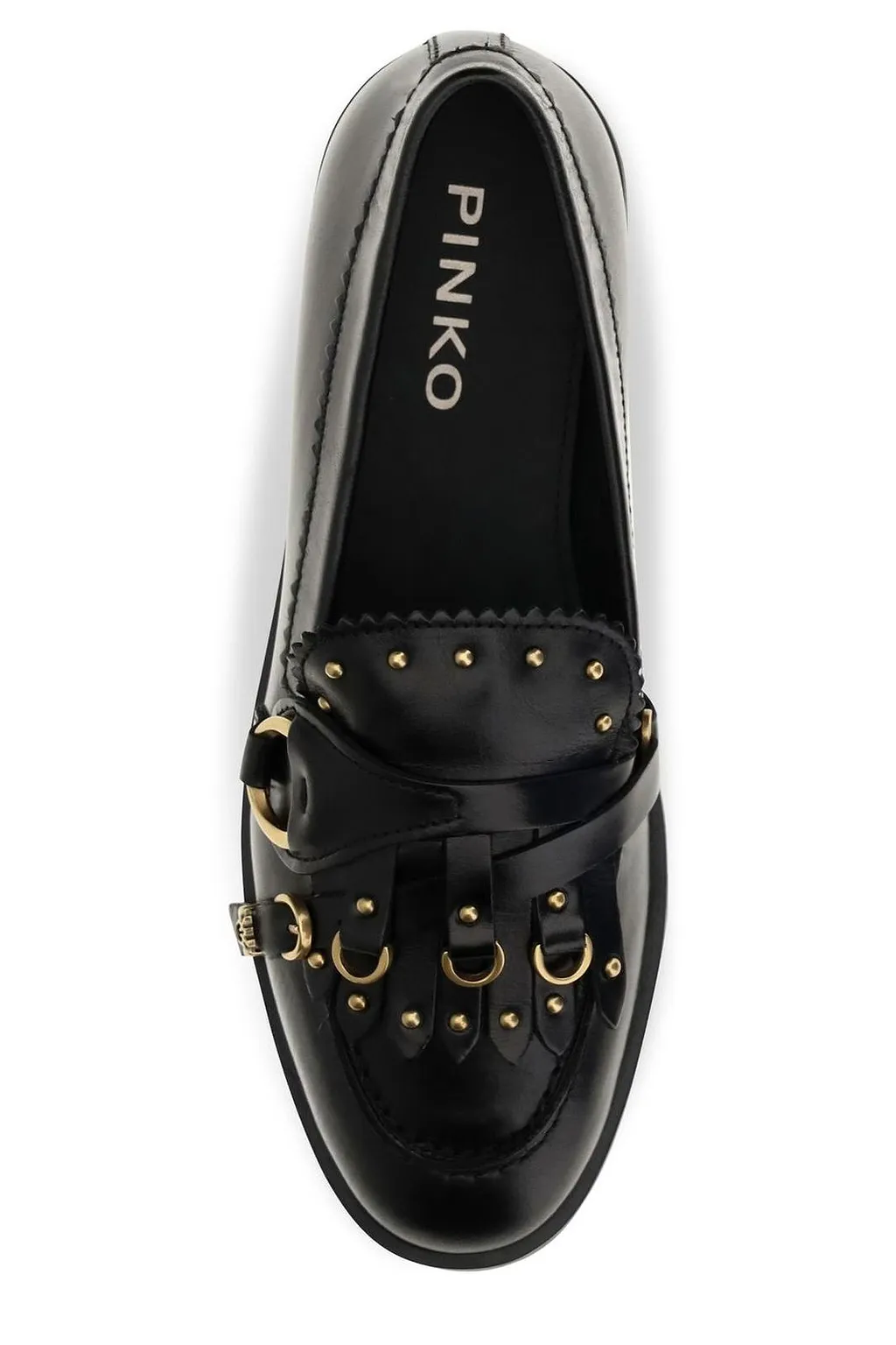 Pinko Nora 08 Studded Leather Loafers