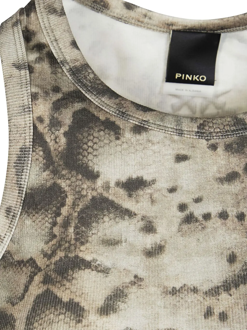 Pinko Print Crewneck Sleeveless Top