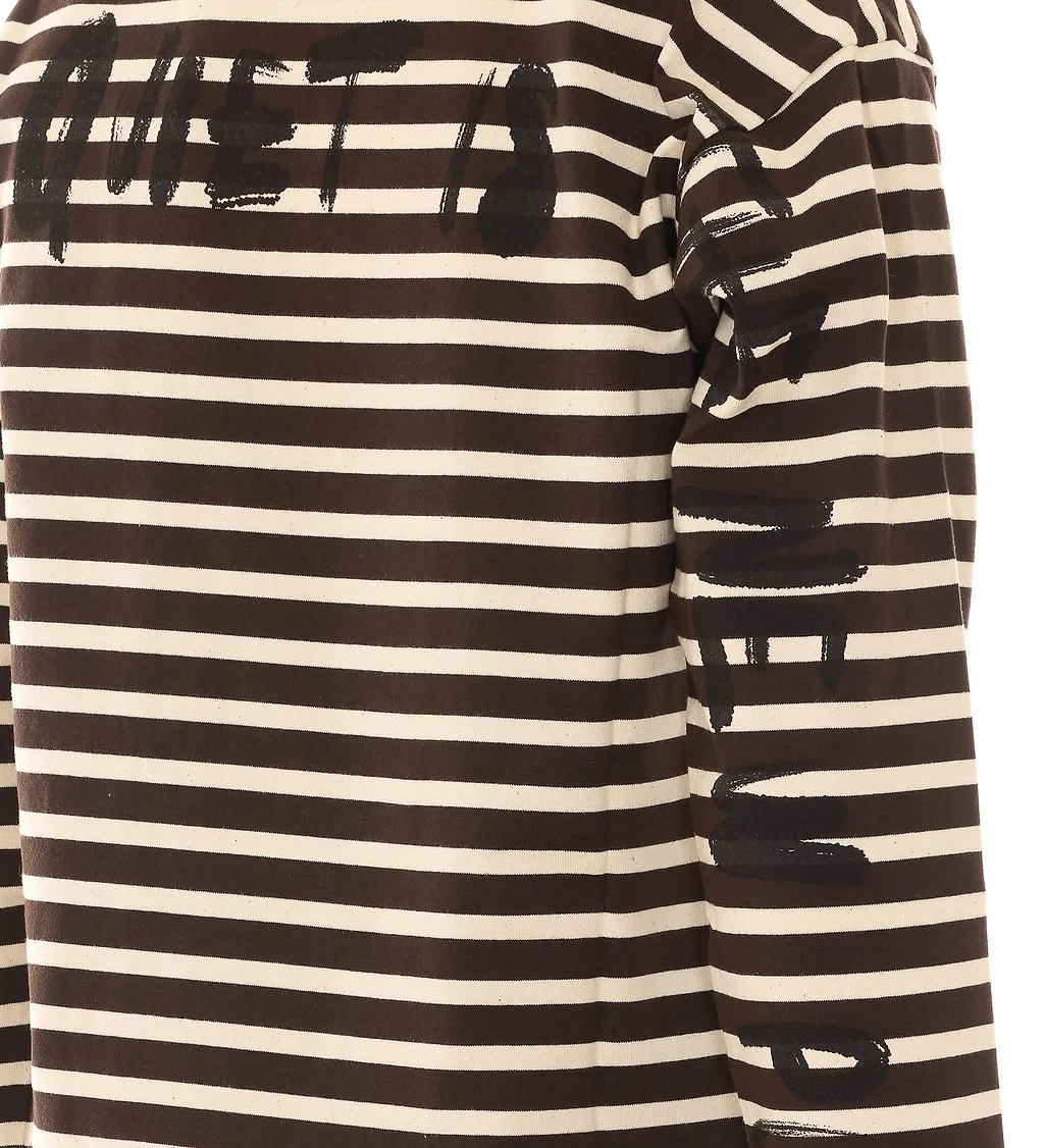 Pinko Striped Lace-Cuff Jumper