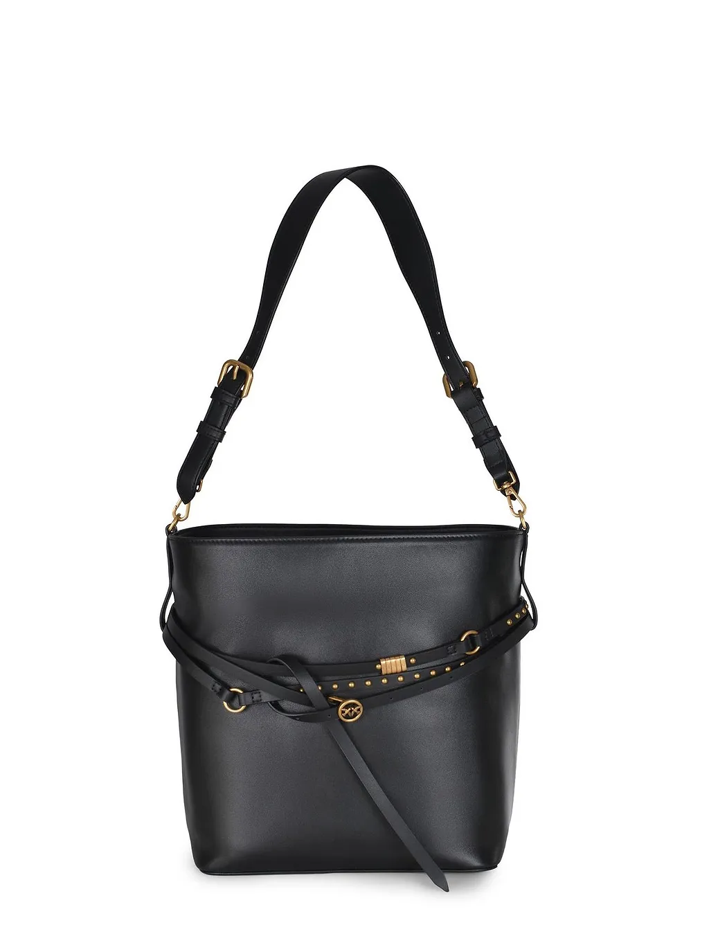 Pinko Studded Strap Bucket Bag