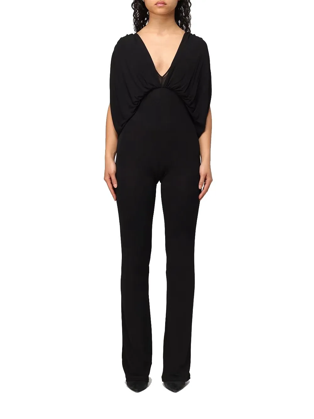 Pinko V-Neck Draped Jumpsuit