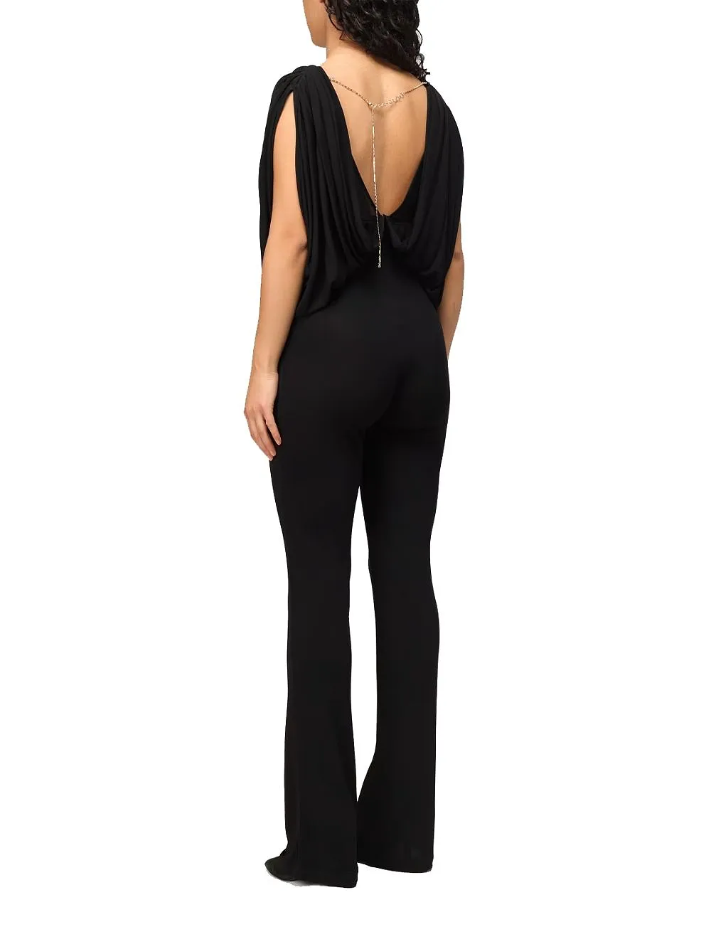 Pinko V-Neck Draped Jumpsuit