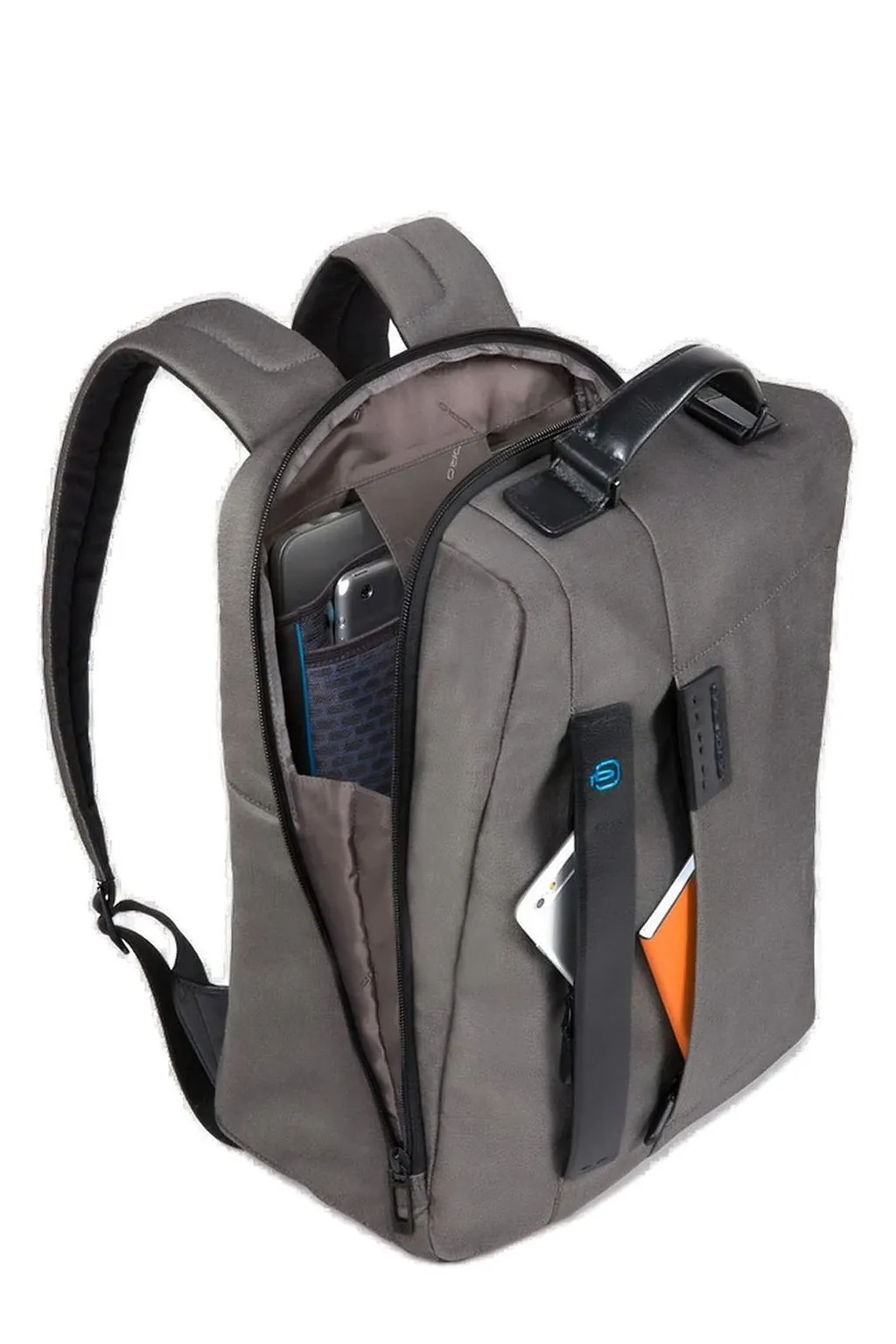 Piquadro Logo Detailed Large Frot-Pocket Backpack