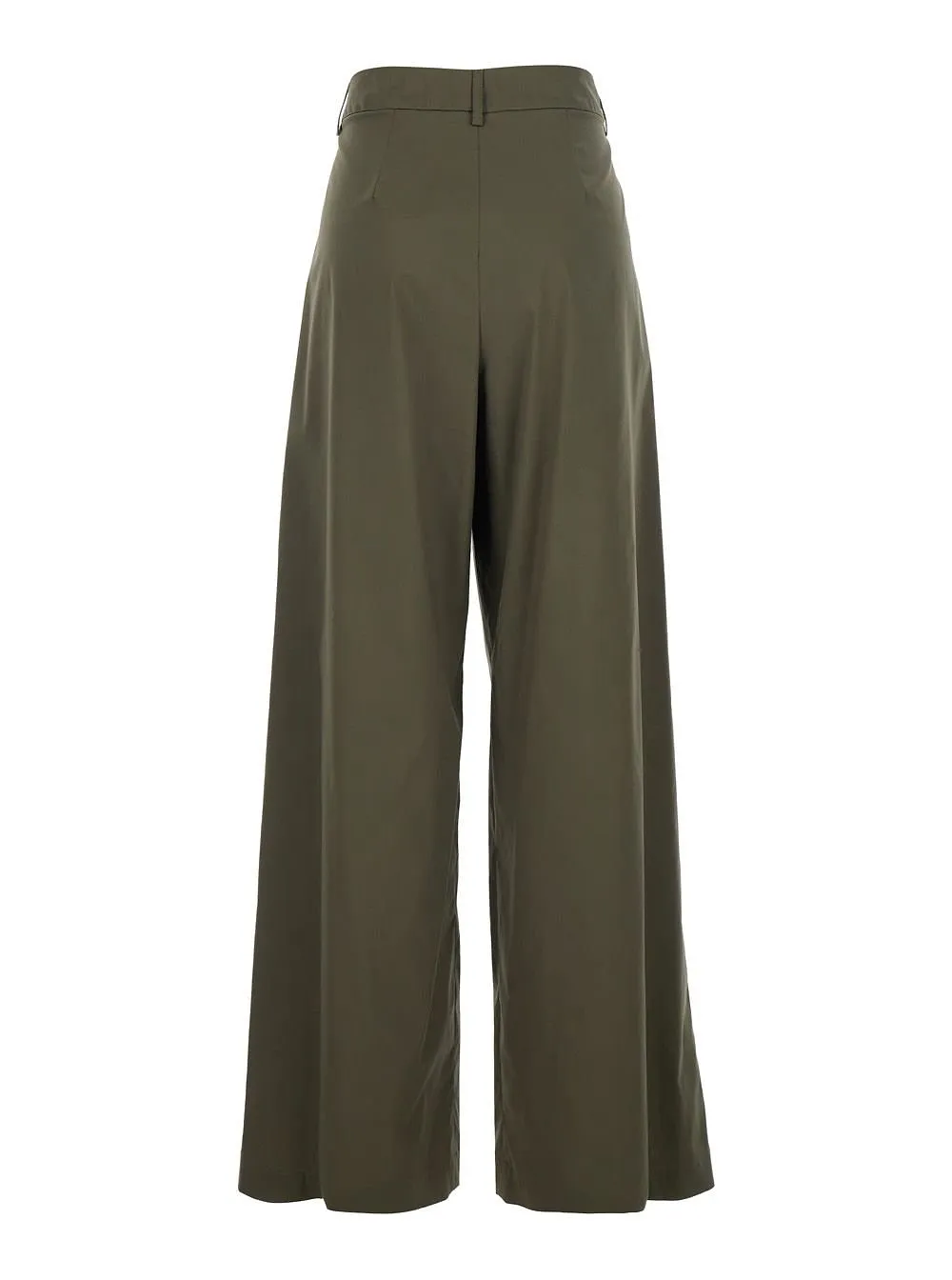 Plain Pleated Wide-Leg Pants