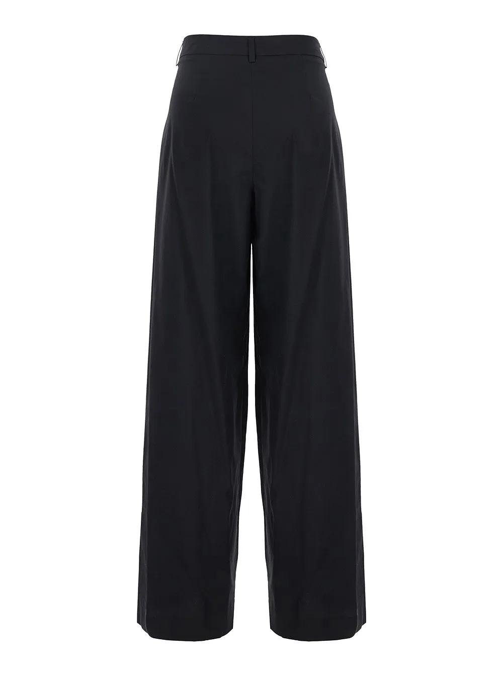 Plain Pleated Stretch Pants