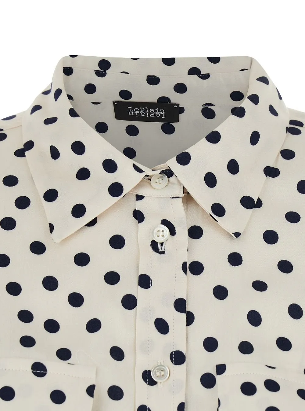 Plain Polka Dot Pocket Shirt