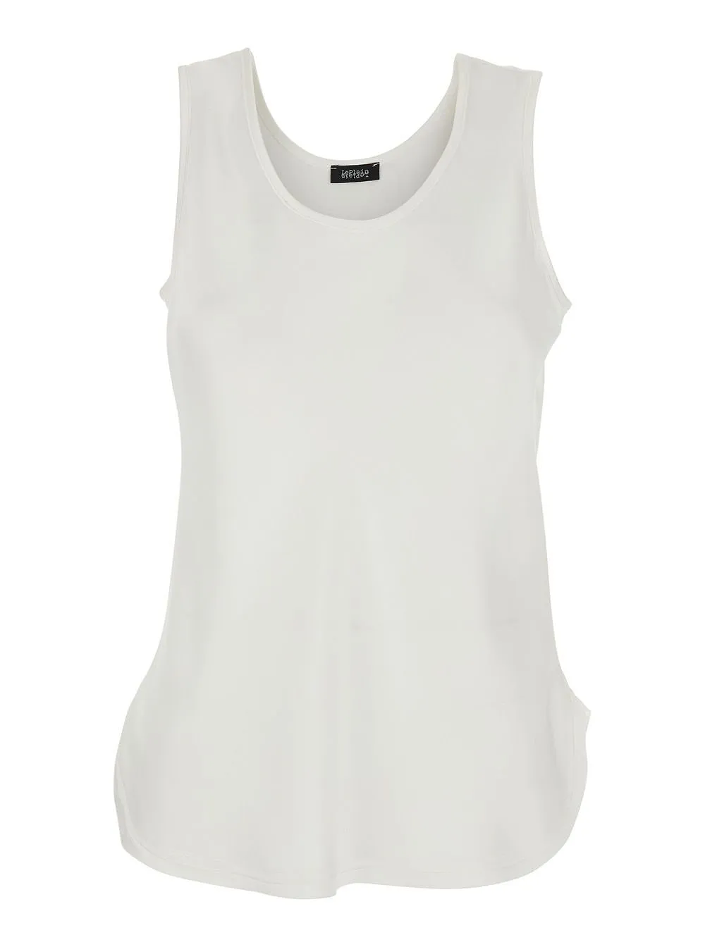 Plain Scoop Neck Satin Top