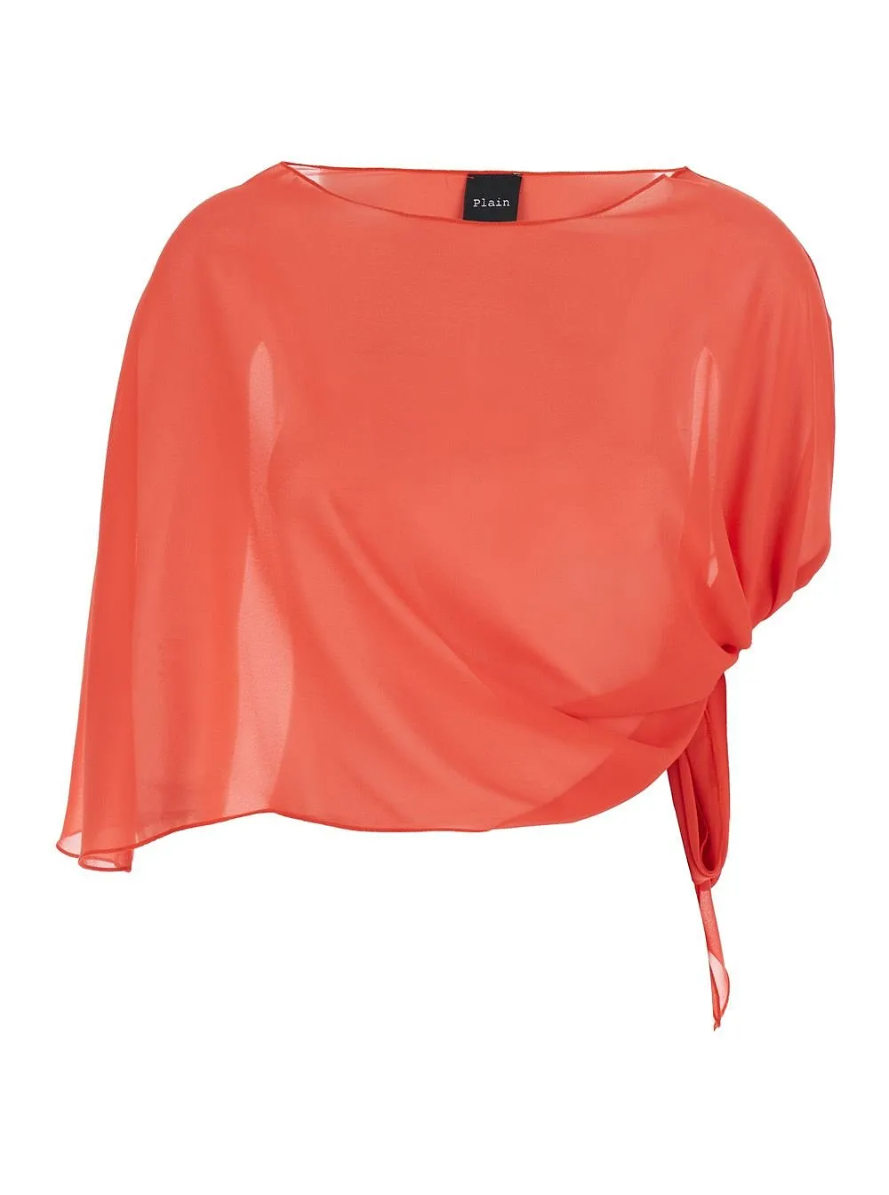 Plain Sheer Tie Detail Shawl