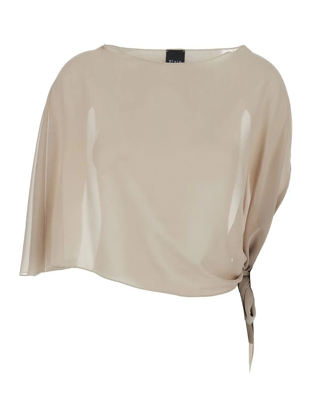 Plain Sheer Tie-Hem Shawl