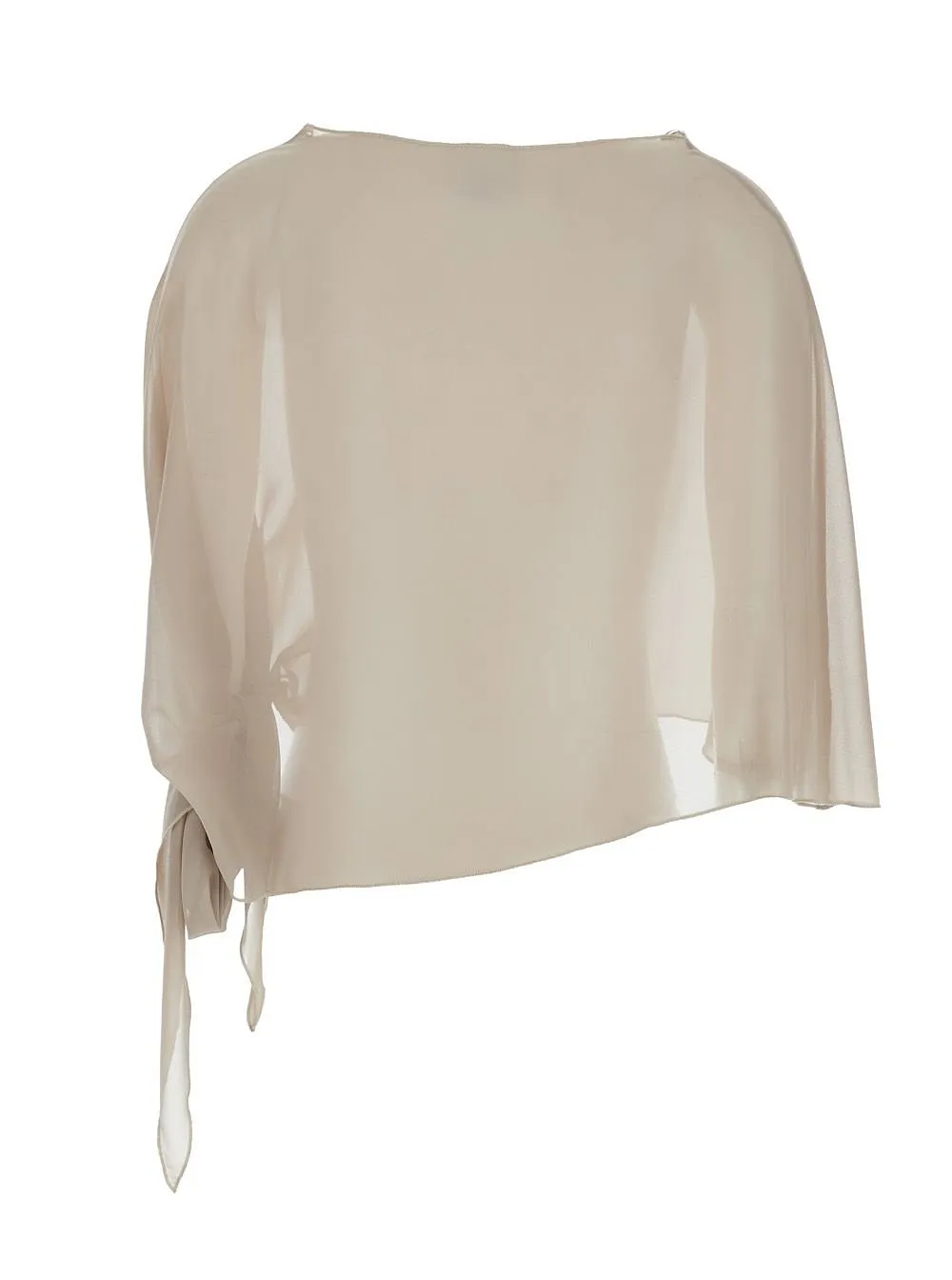 Plain Sheer Tie-Hem Shawl