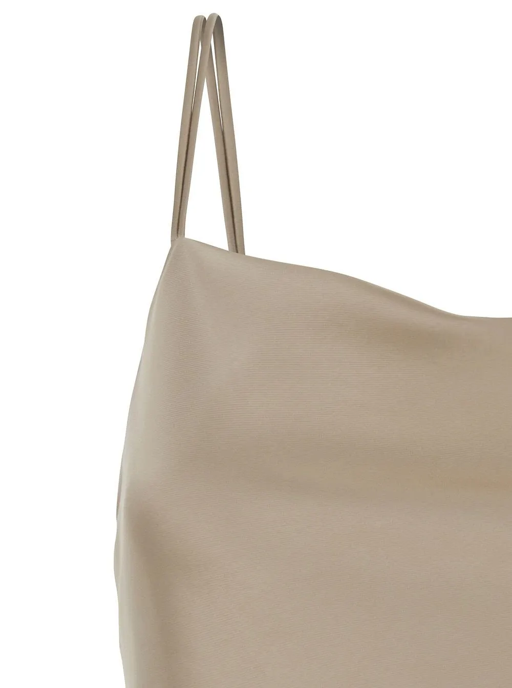 Plain Strappy Pendant-Back Long Dress