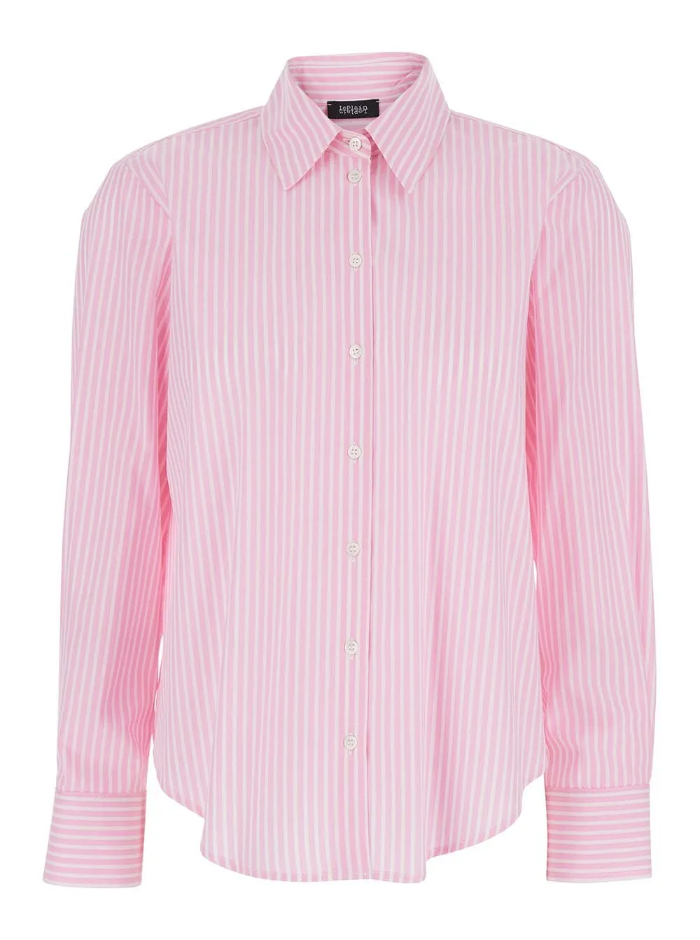 Plain Striped Cotton Long Sleeve Shirt