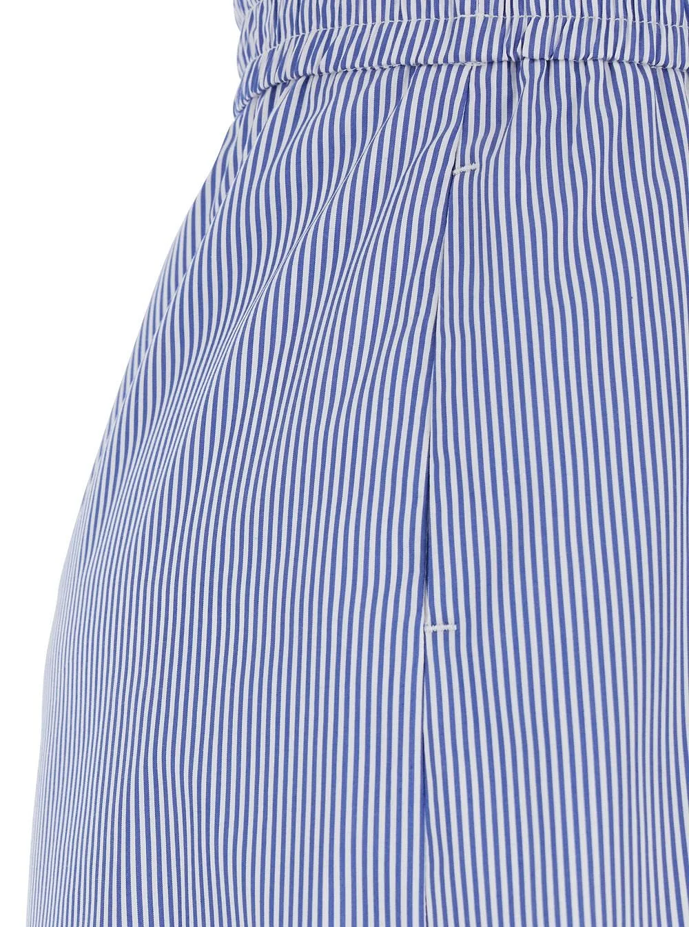 Plain Striped Relaxed Shorts