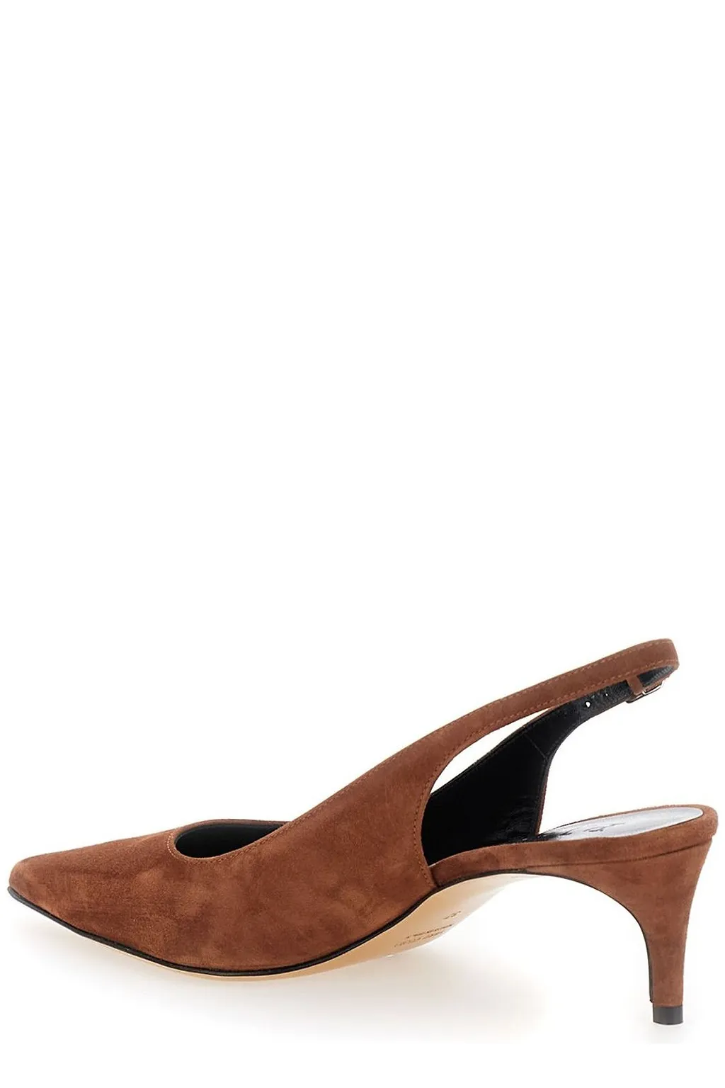 Plain Suede Slingback Heeled Pumps