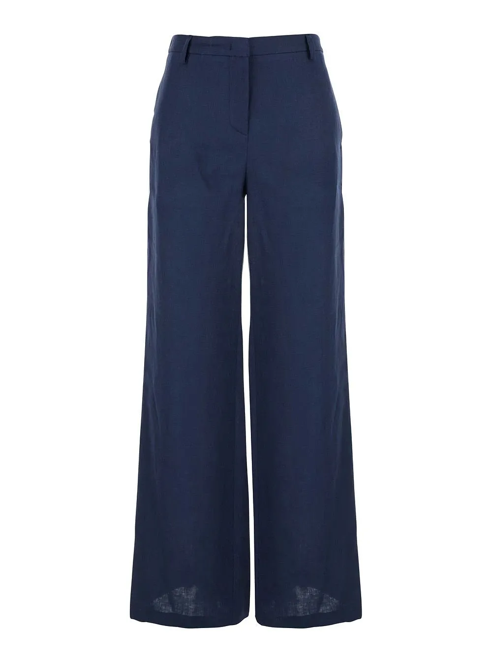 Plain Wide-Leg Linen Pants