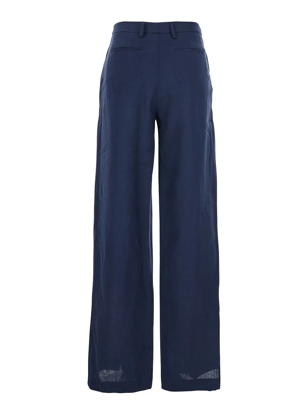 Plain Wide-Leg Linen Pants