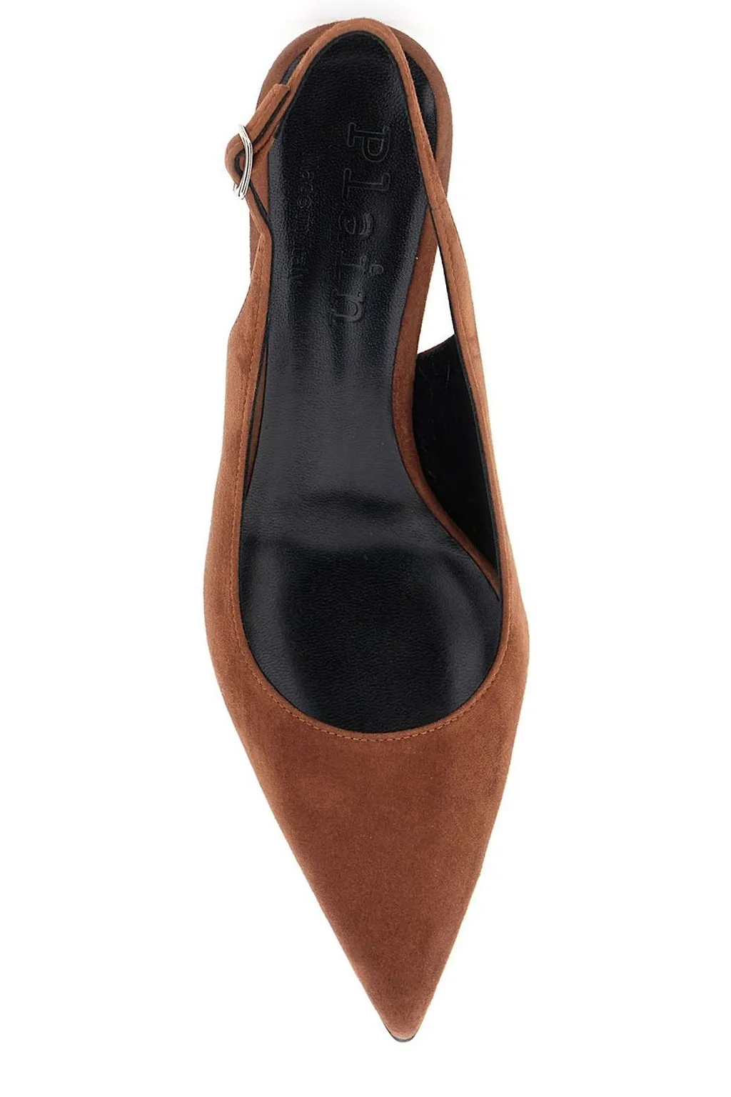 Plain Suede Slingback Heeled Pumps