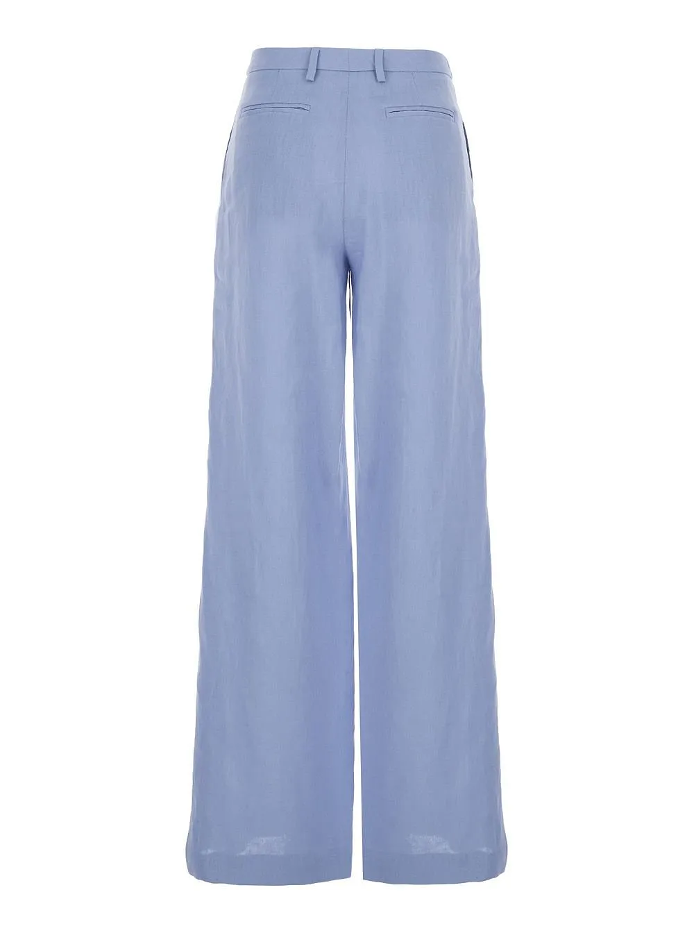 Plain Wide-Leg Linen Pants