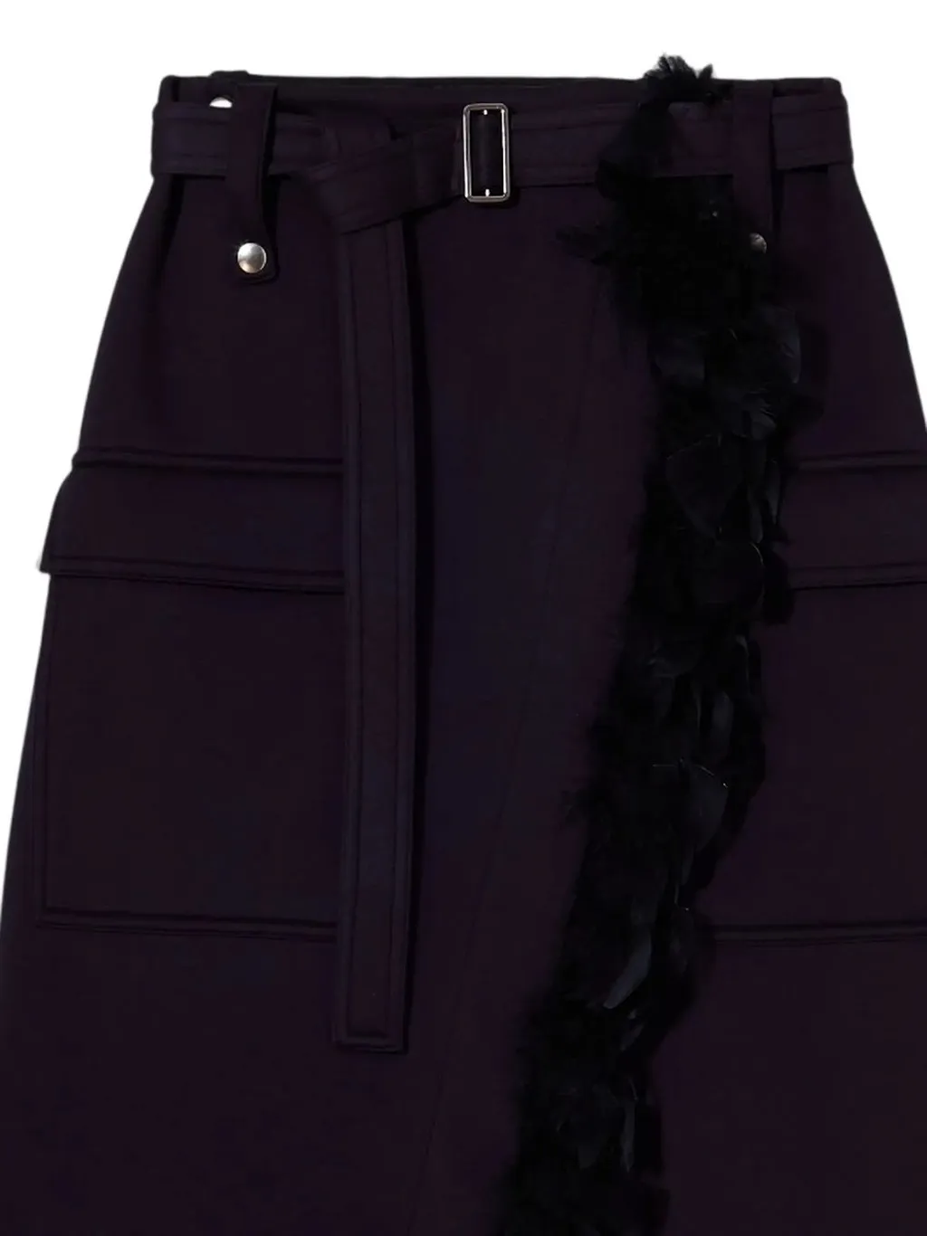 Plan C Belted Trim Detail Skirt