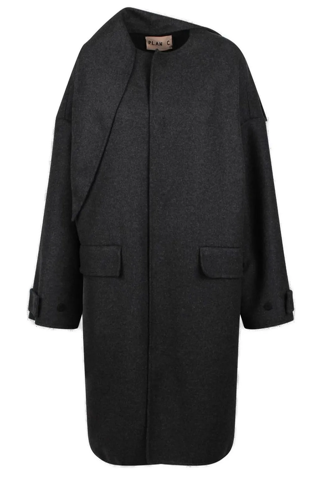Plan C Felted Drop Shoulder Coat
