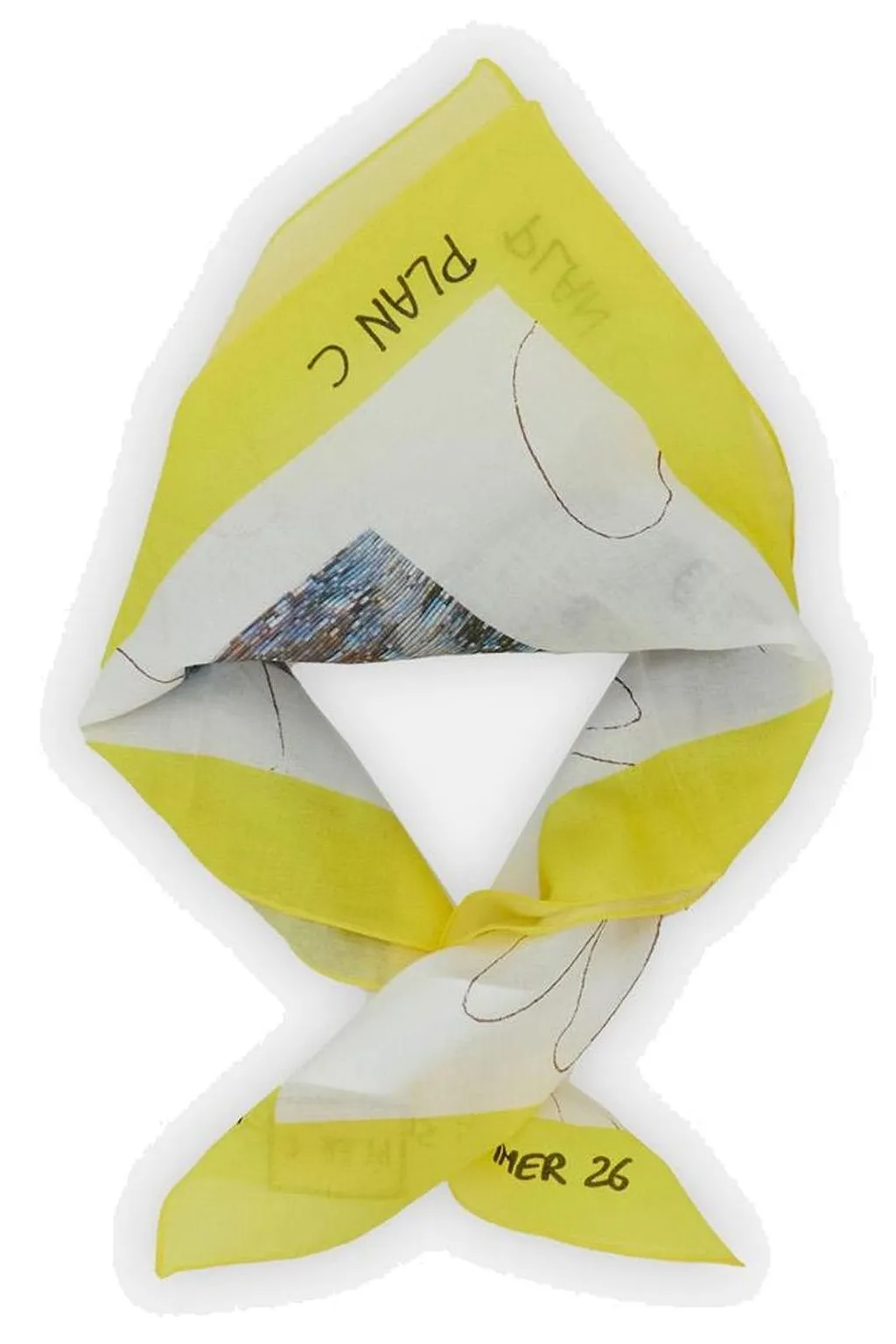 Plan C Lemon Printed Foulard