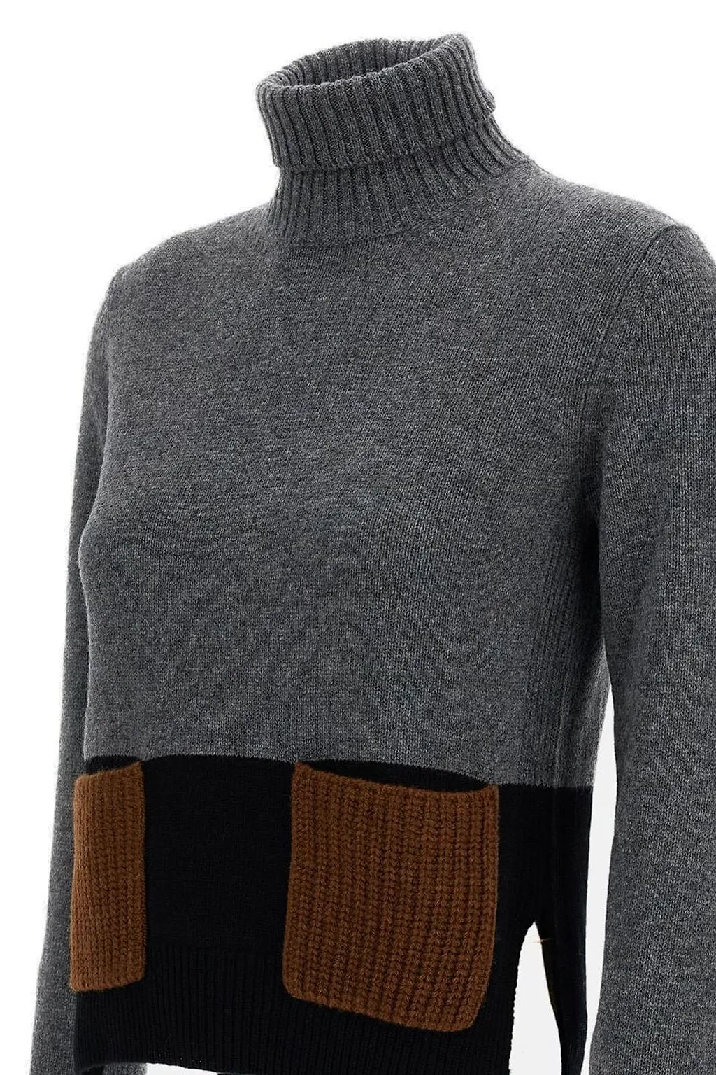 Plan C Turtleneck Pockets Sweater