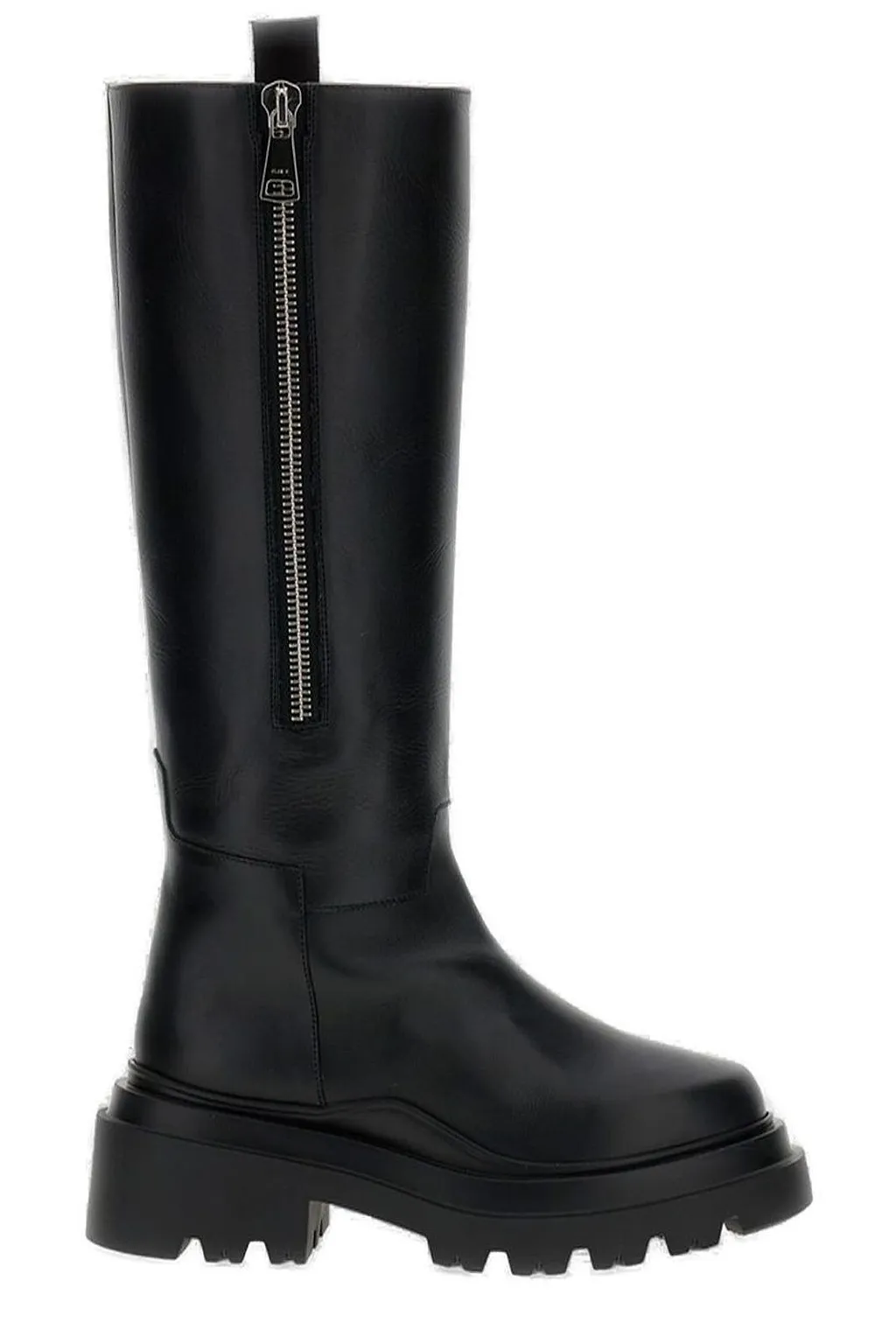 Plan C Zip-Detail Knee-High Boots