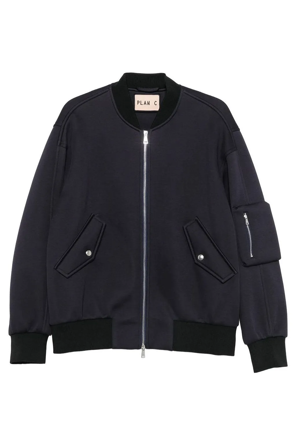 Plan C Zip-Up Bomber Jacket