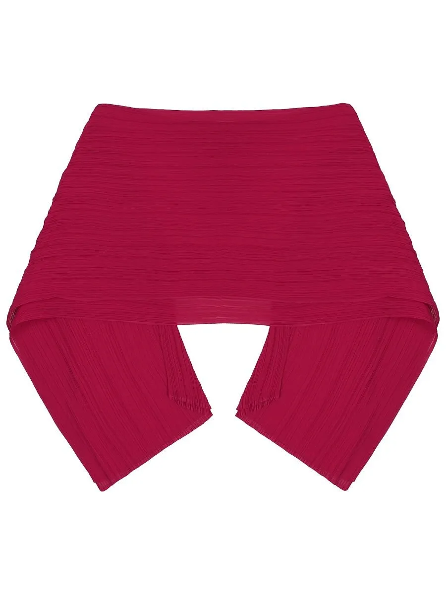 Pleats Please Issey Miyake Draped Pleated Scarf