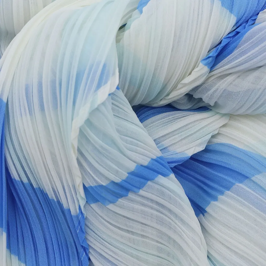 Pleats Please Issey Miyake Pleated Patterned Scarf