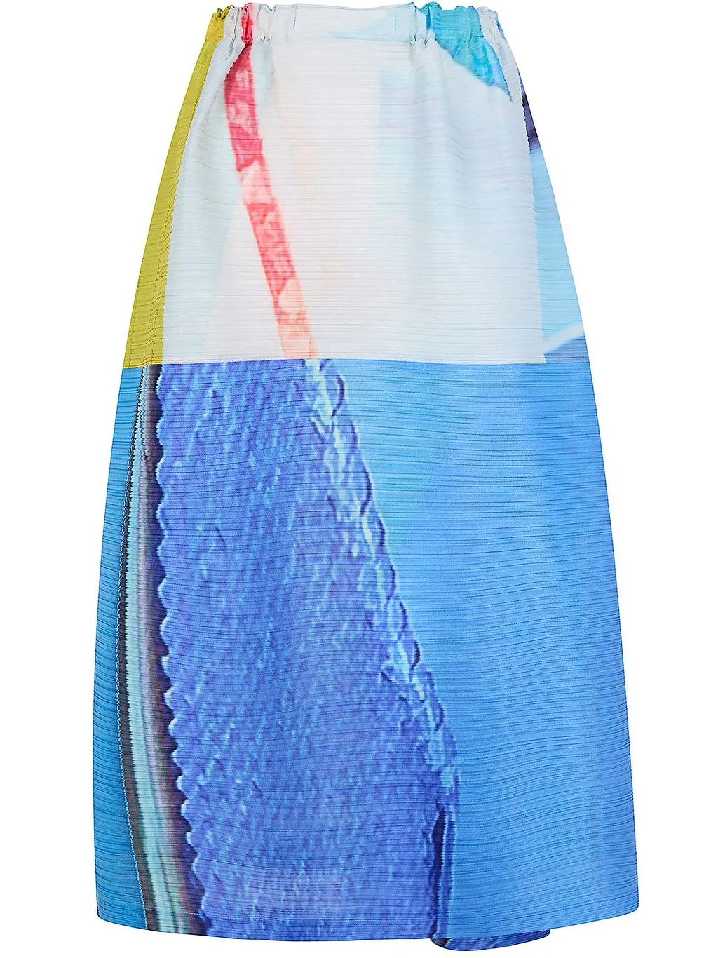 Pleats Please Issey Miyake Printed Pleated Skirt
