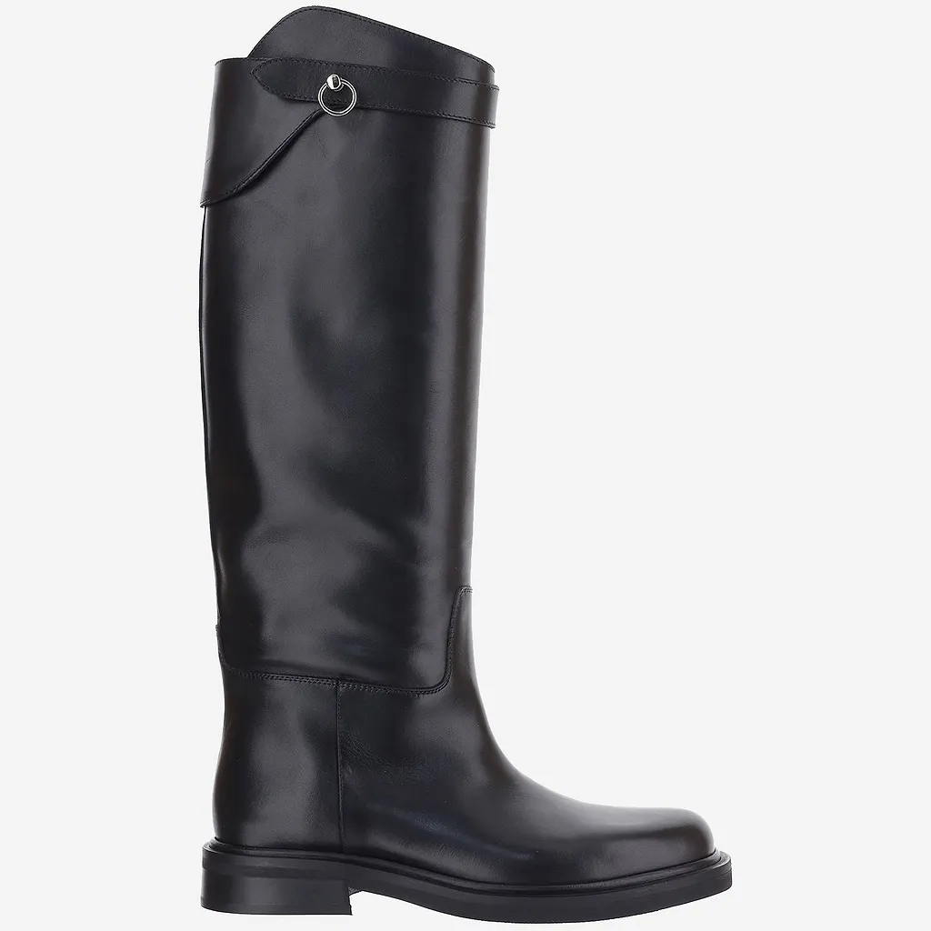 Poeve Buckled Riding Boots