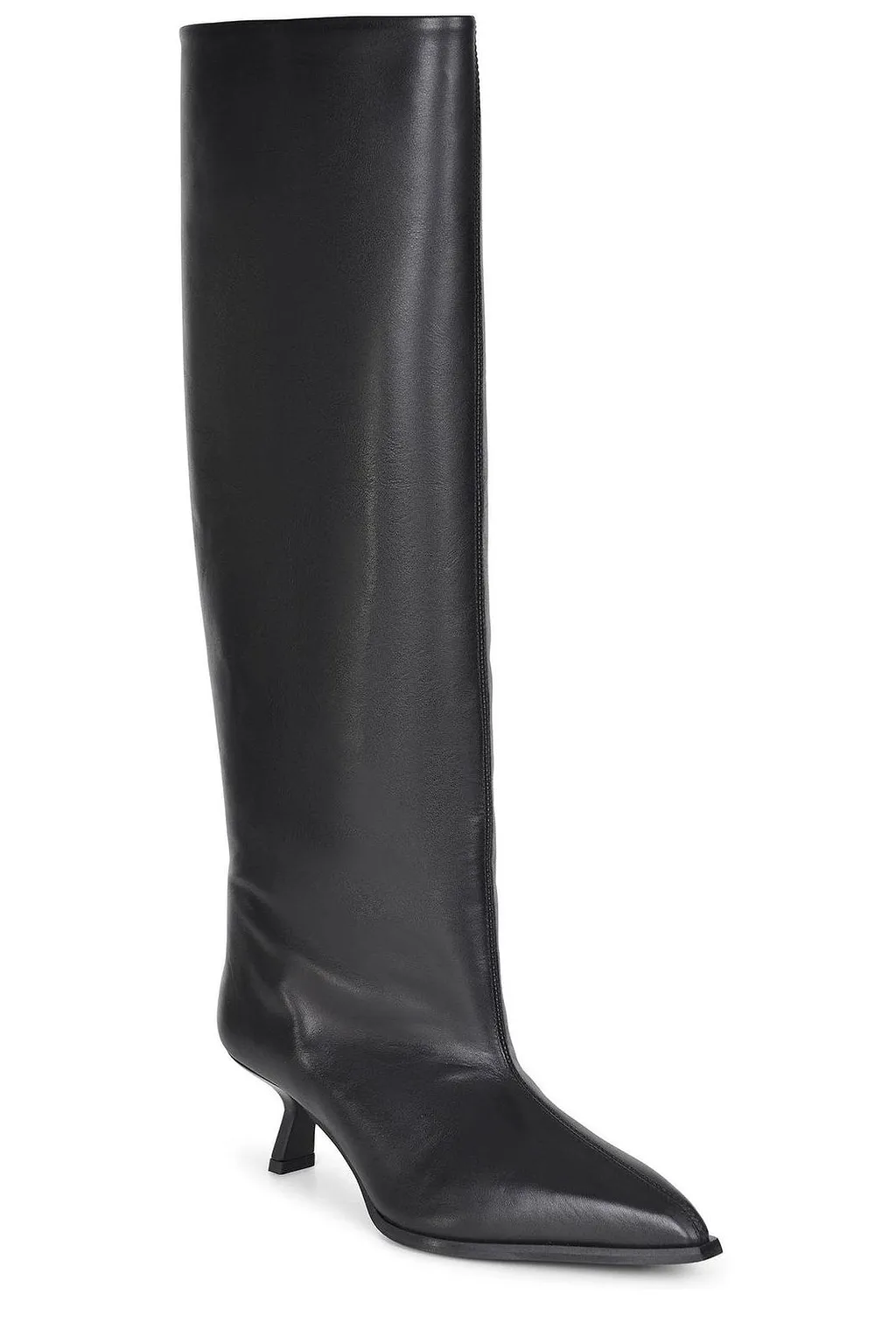 Poeve Pointed-Toe Mid Heel Boots