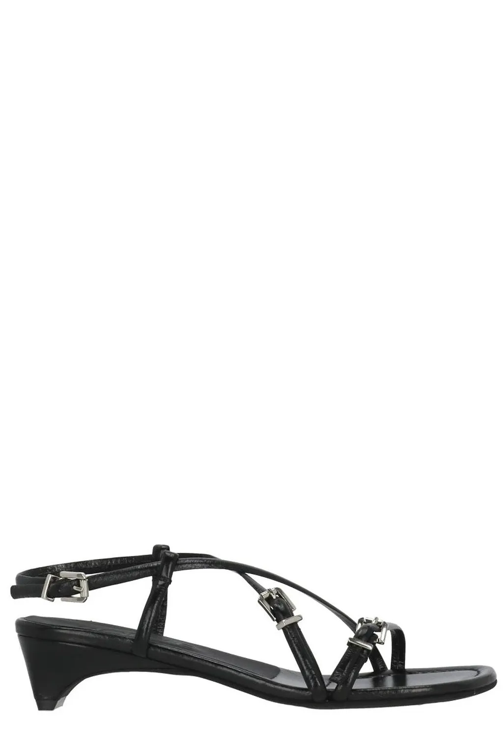 Poeve Strappy Ankle-Strap Heeled Sandals