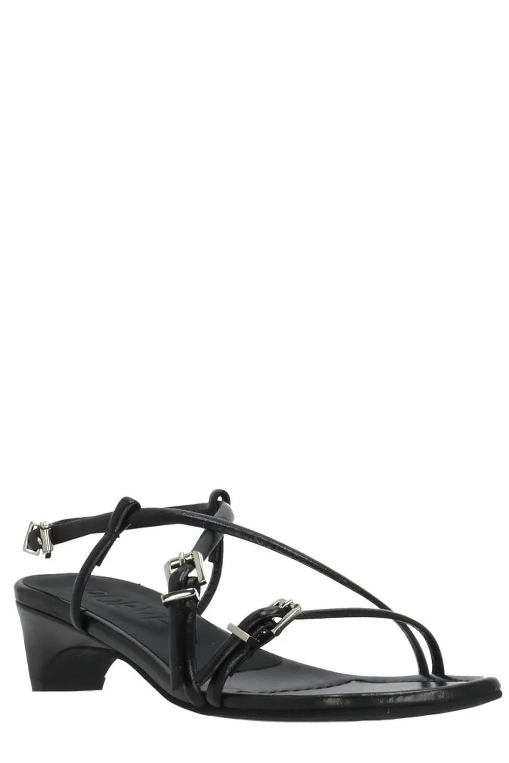 Poeve Strappy Ankle-Strap Heeled Sandals