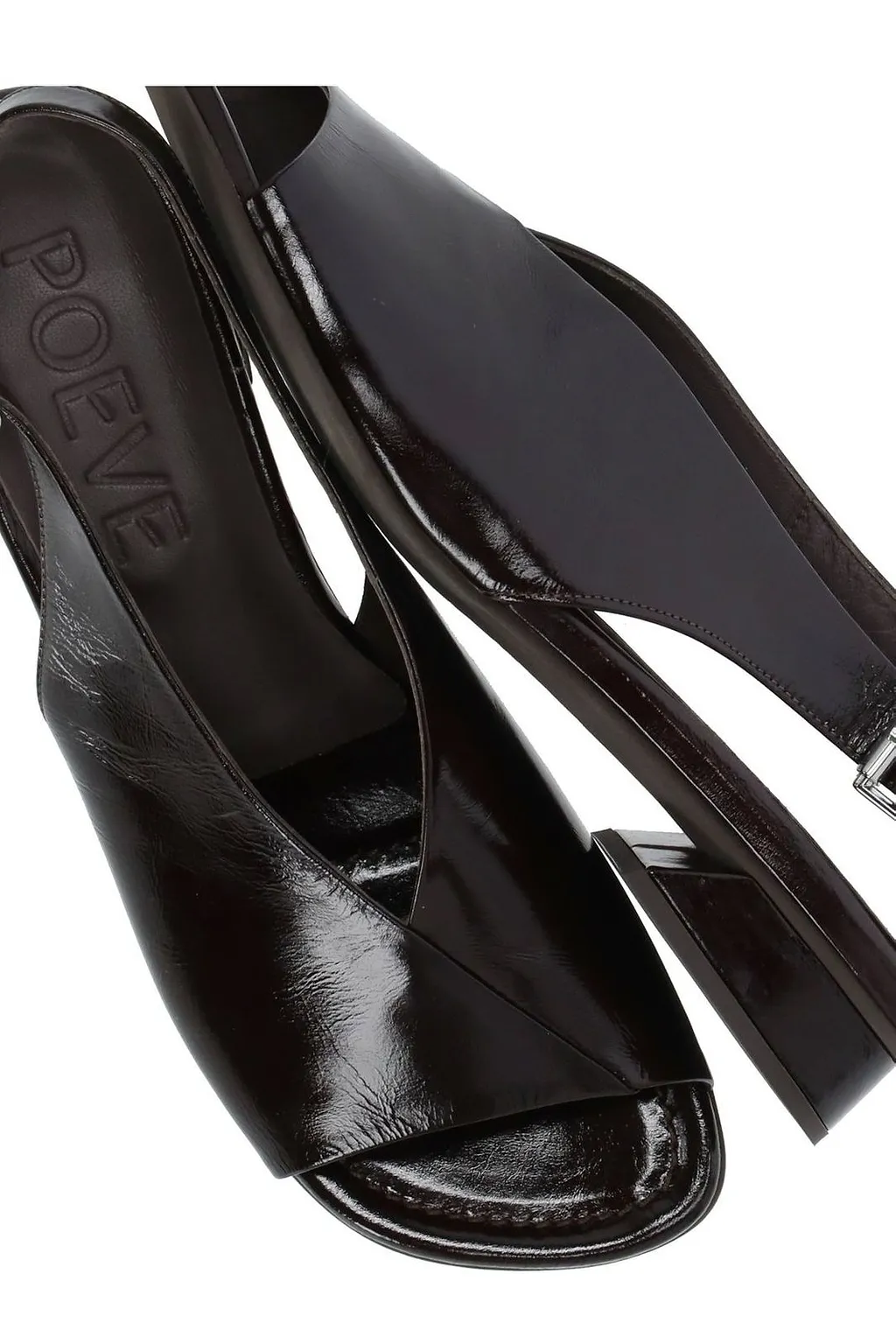Poeve Slingback Open-Toe Flat Shoes