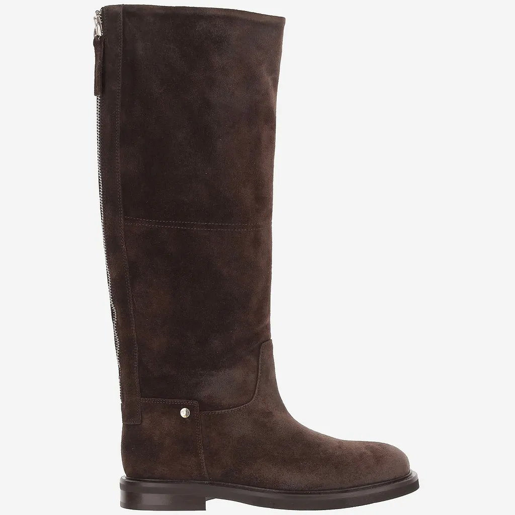 Poeve Zip Knee-High Boots