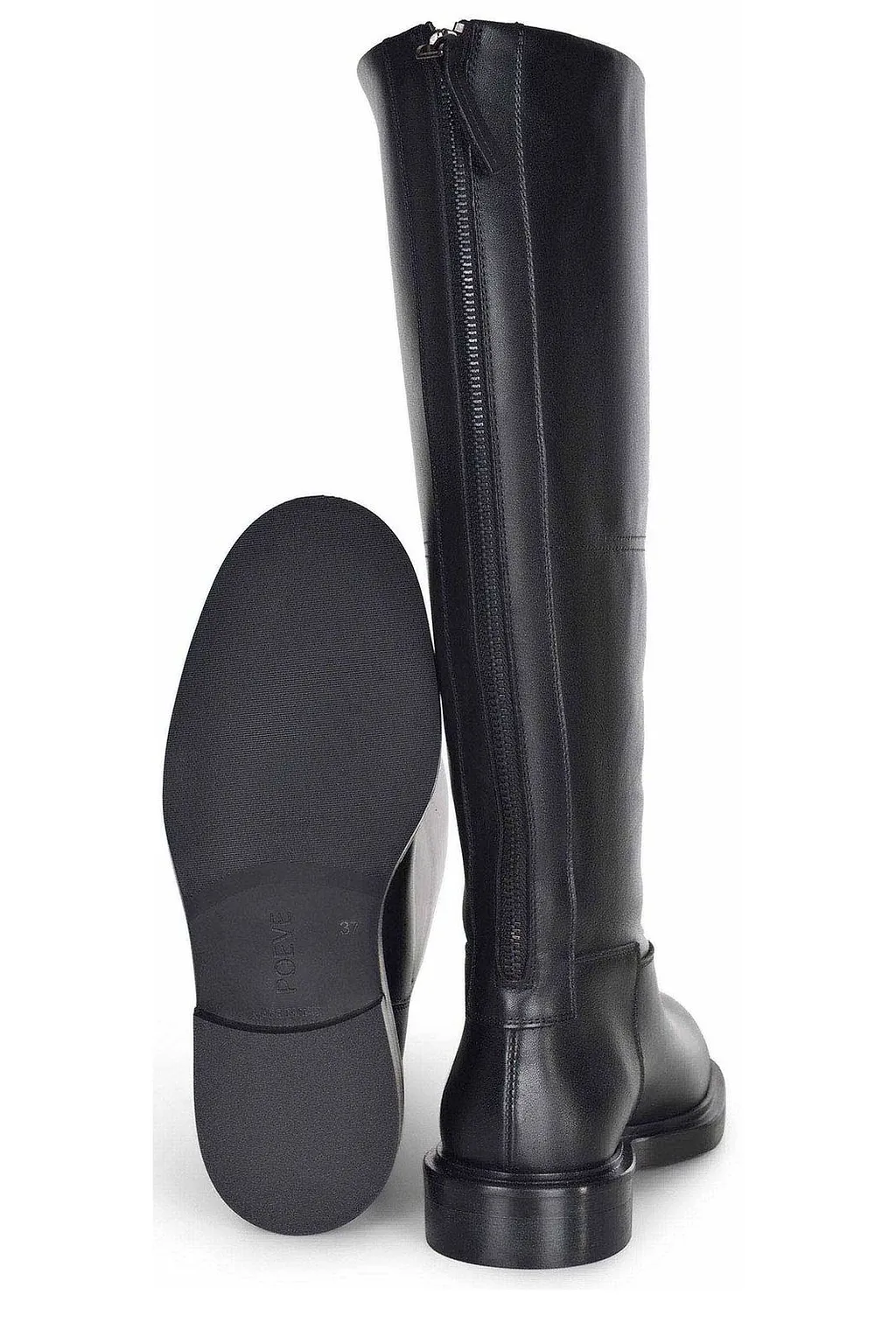 Poeve Zippered Leather Boots