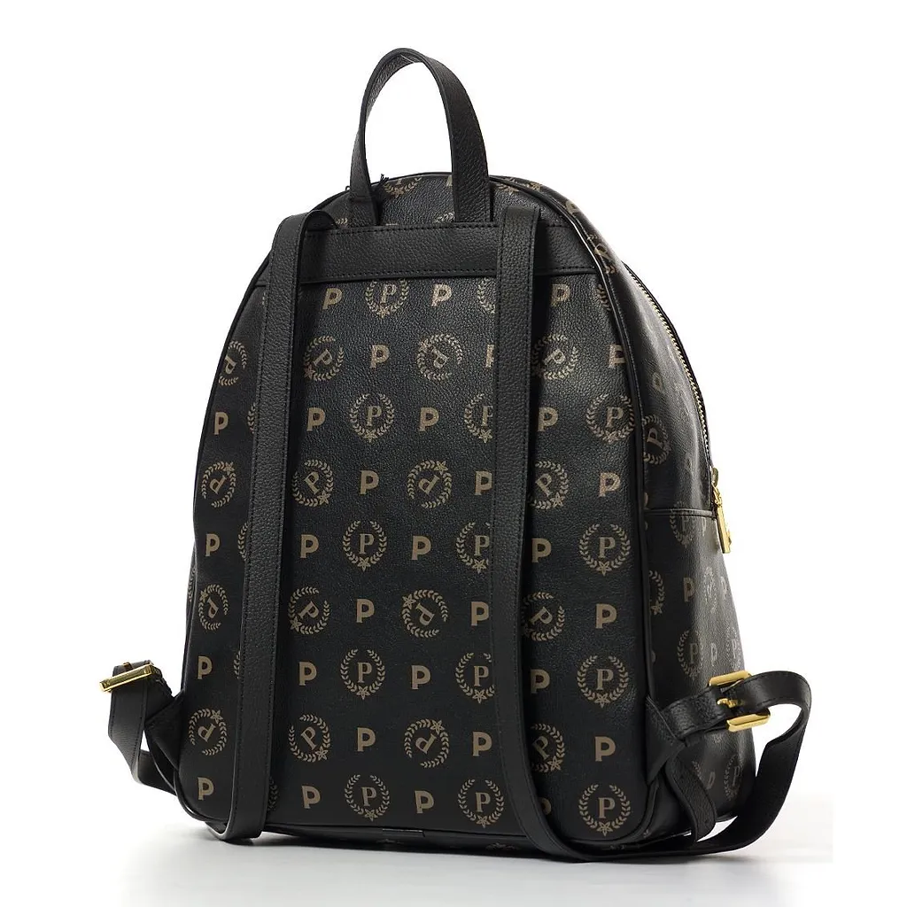 Pollini Logo-Lettering Zipped Backpack