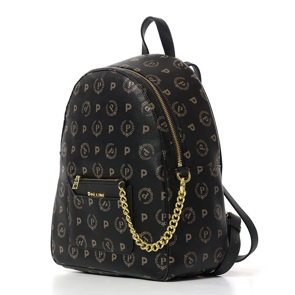 Pollini Logo-Lettering Zipped Backpack