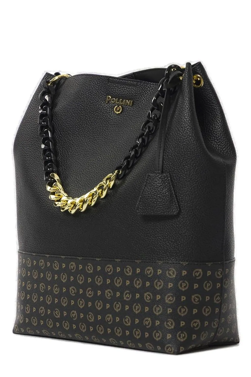 Pollini Logo-Lettering Chain-Linked Shoulder Bag
